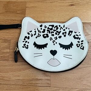 Betsey Johnson Luv Betsey Cat Wristlet Coin Purse Sleeping Cat